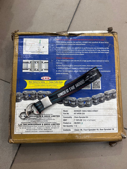 Rolon HPOR 220 High-Performance O-Ring Chain & Sprocket Kit – Bajaj Avenger 150 Street (110L | 14T–38T | 6-Hole)