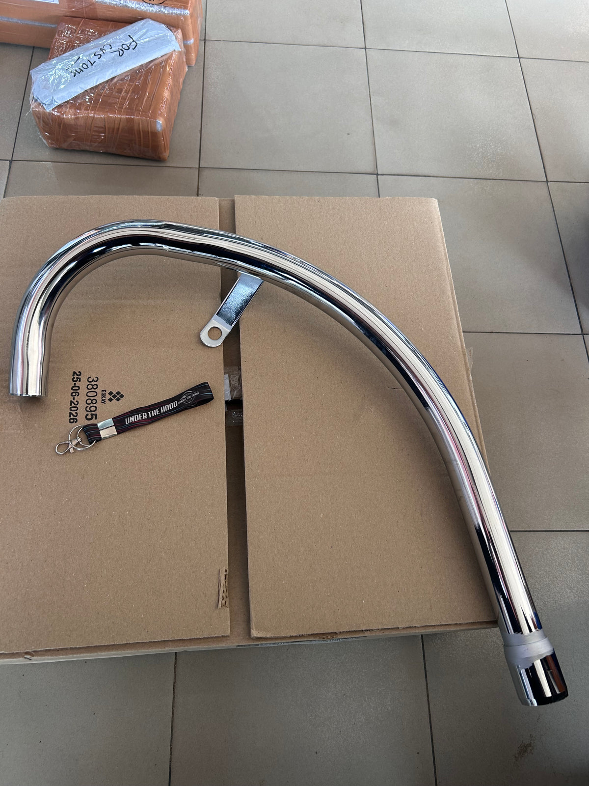 Royal Enfield Bullet 350 Standard, Deluxe, Machismo, Campus & Electra 4S KS Plated Exhaust Pipe 144123/A