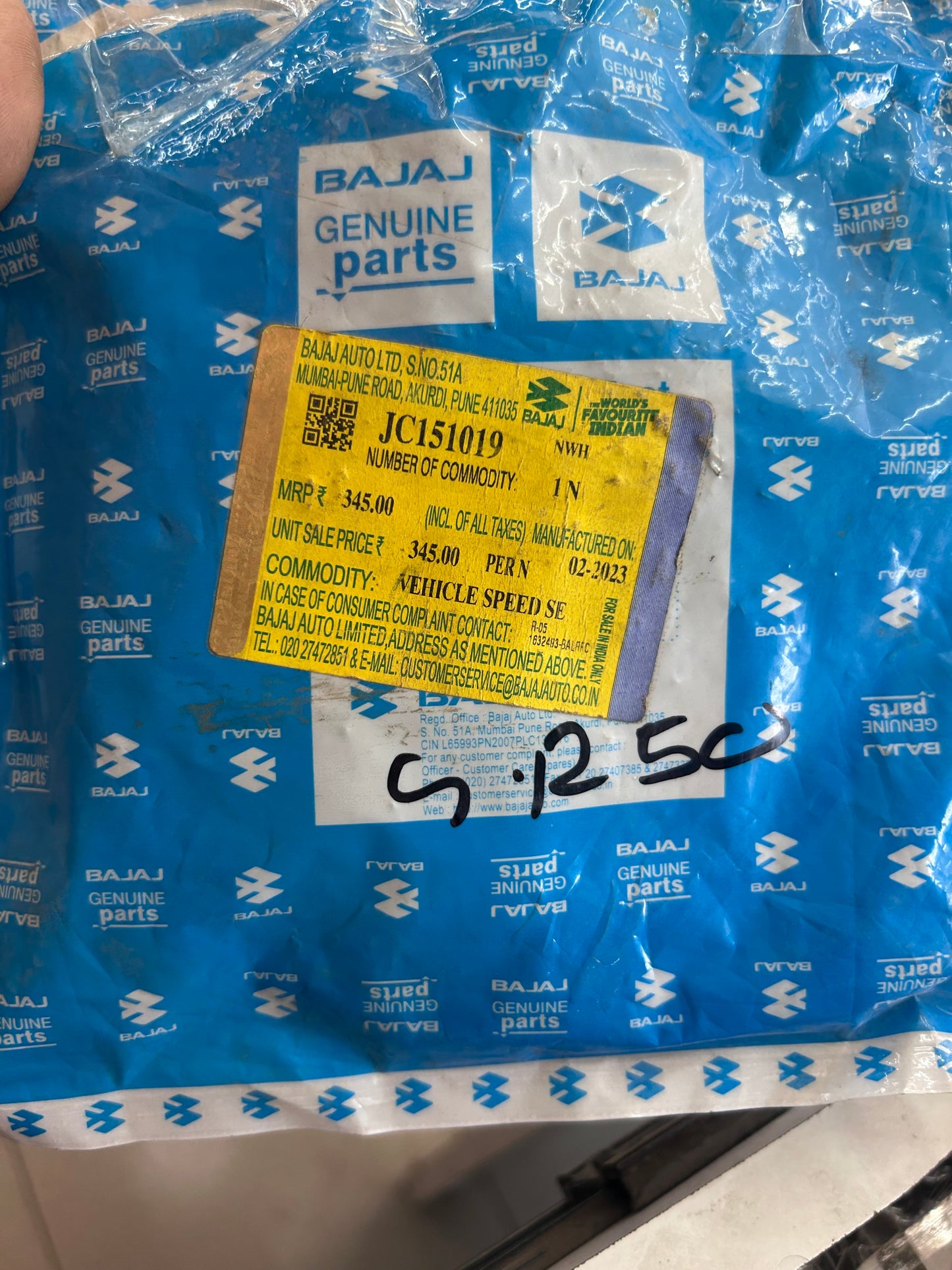 JC151019 – Genuine Vehicle Speed Sensor Assembly for Bajaj Pulsar NS200, RS200, and Dominar 400