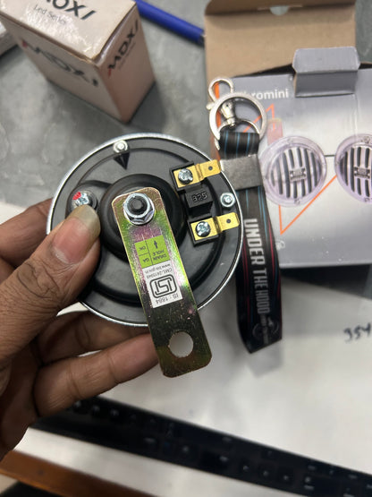 Roots Vibromini 12V Horn – Compact, Loud Horn for Royal Enfield, Bikes & Cars (High/Low Tone)