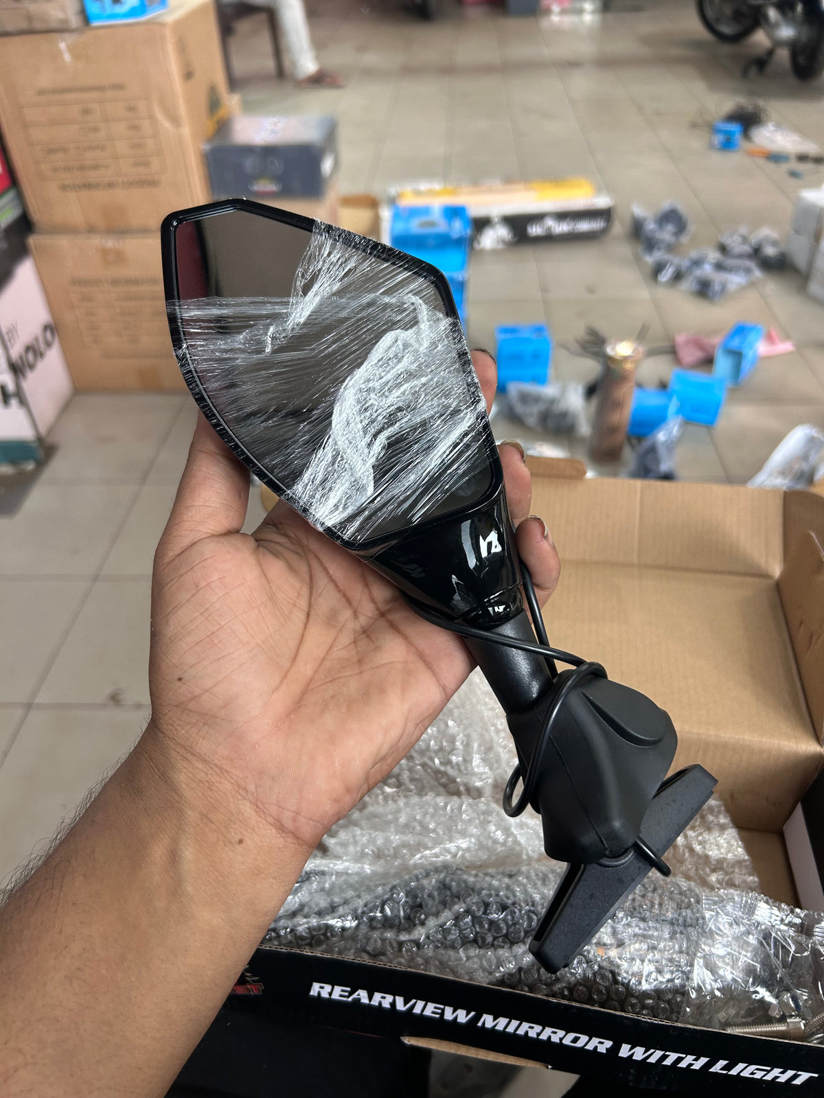 Rearview Mirror with LED Indicator Light – Set of 2 – Universal Fit for Yamaha R15, Pulsar RS200, and More