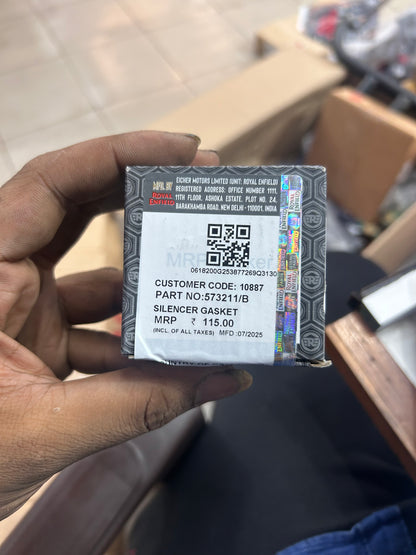 Royal Enfield 573211/B Silencer Gasket – OEM Exhaust Seal for Classic 500, Bullet 500, GT 535, Himalayan, Scram 411 & Bear 650