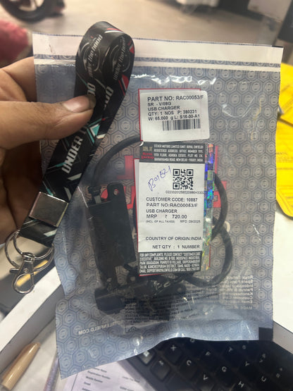 Royal Enfield RAC00053/F – OEM USB Charger (Handlebar) for Classic 350 Reborn, Meteor, Bullet 350, Hunter 350 J-Series & Retrofit Upgrade for Older Models