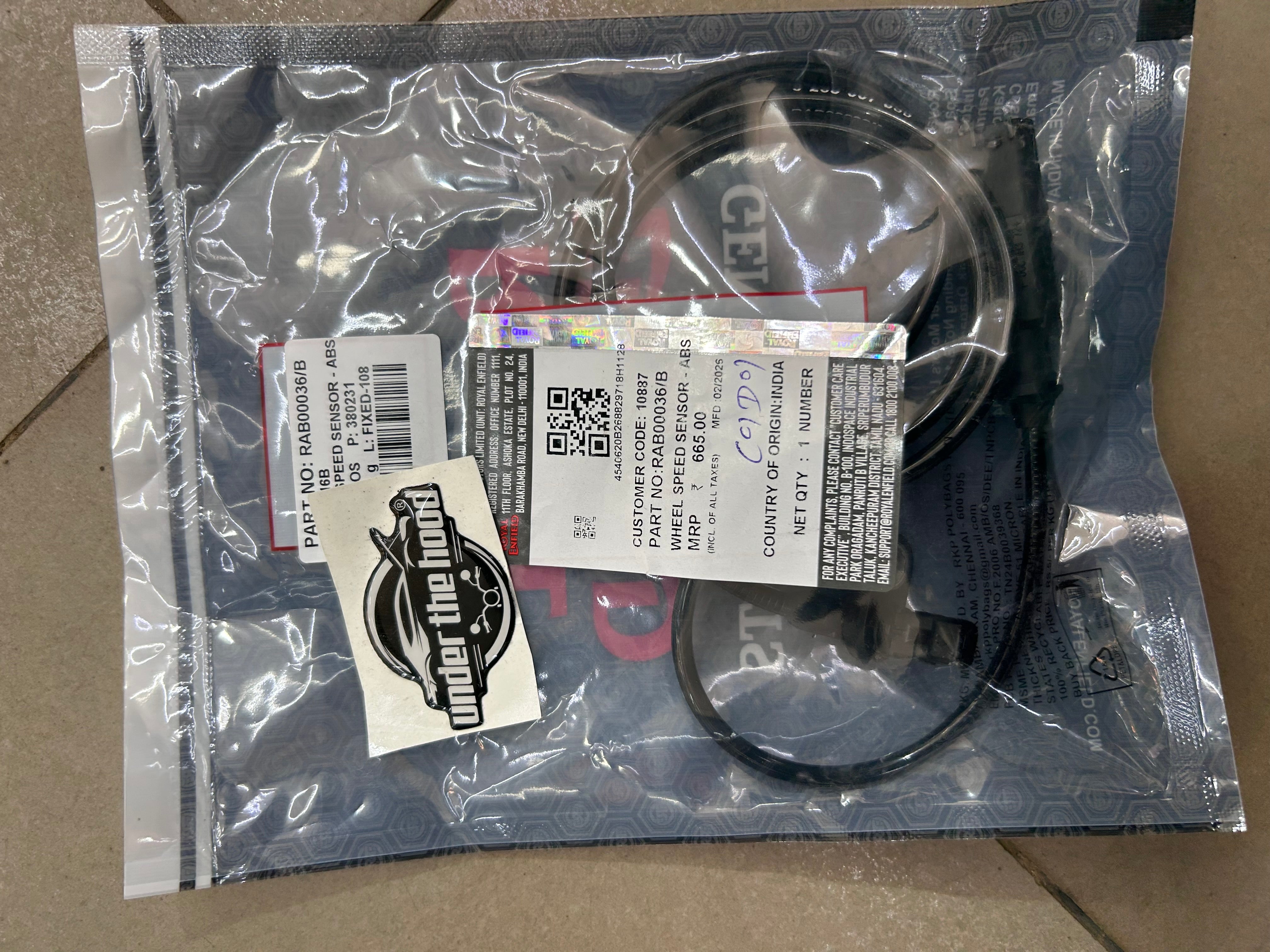 RE RAB00036/B ABS Front Sensor – Classic, INT, Himalayan – UNDER