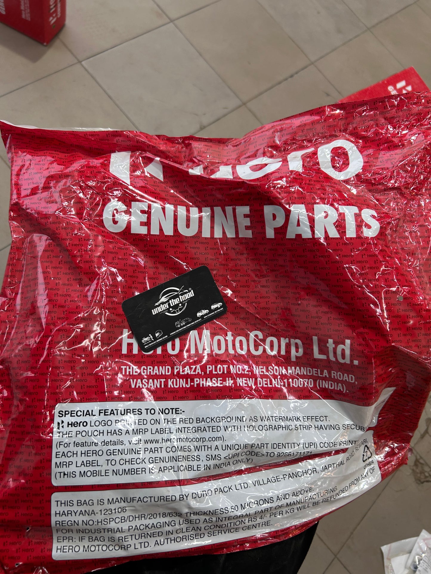 Hero Genuine Saree Guard for Glamour | Guard Sari / Saree Guard / Side Wheel Safety Guard | 51103AANB00S