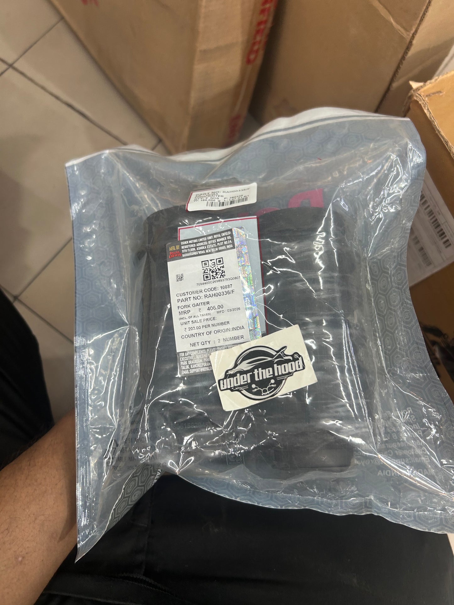 Royal Enfield RAH00336/C – Fork Gaiter / Fork Boot for Himalayan 450 & Guerrilla 450 (BS6) – Genuine OEM
