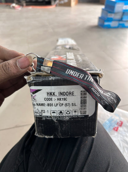 HKK Indore Long Punjab Big Mouth Silencer for Royal Enfield UCE – Chrome & Black(For UCE BS6)