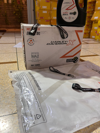 Harley-Davidson X440 / Hero Mavrick 440 Complete Oil Change Kit – Genuine 15W50 MA2 Engine Oil (2.3L) + Hero Oil Filter & Gasket Kit KHDH11113RAAA000S (15410ACA001S)