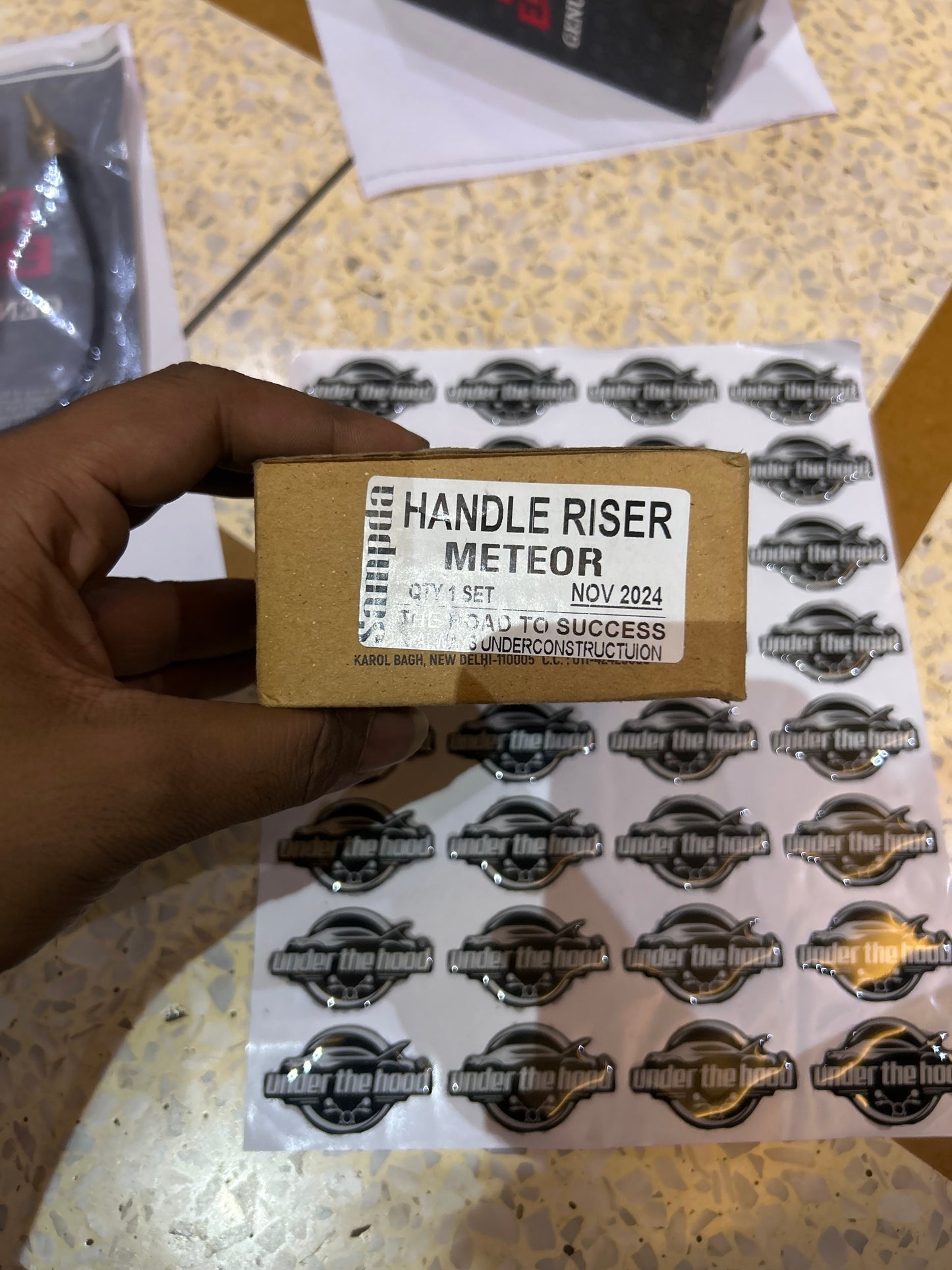 Aftermarket Handlebar Riser for Royal Enfield Meteor 350 – Black CNC Machined Aluminium