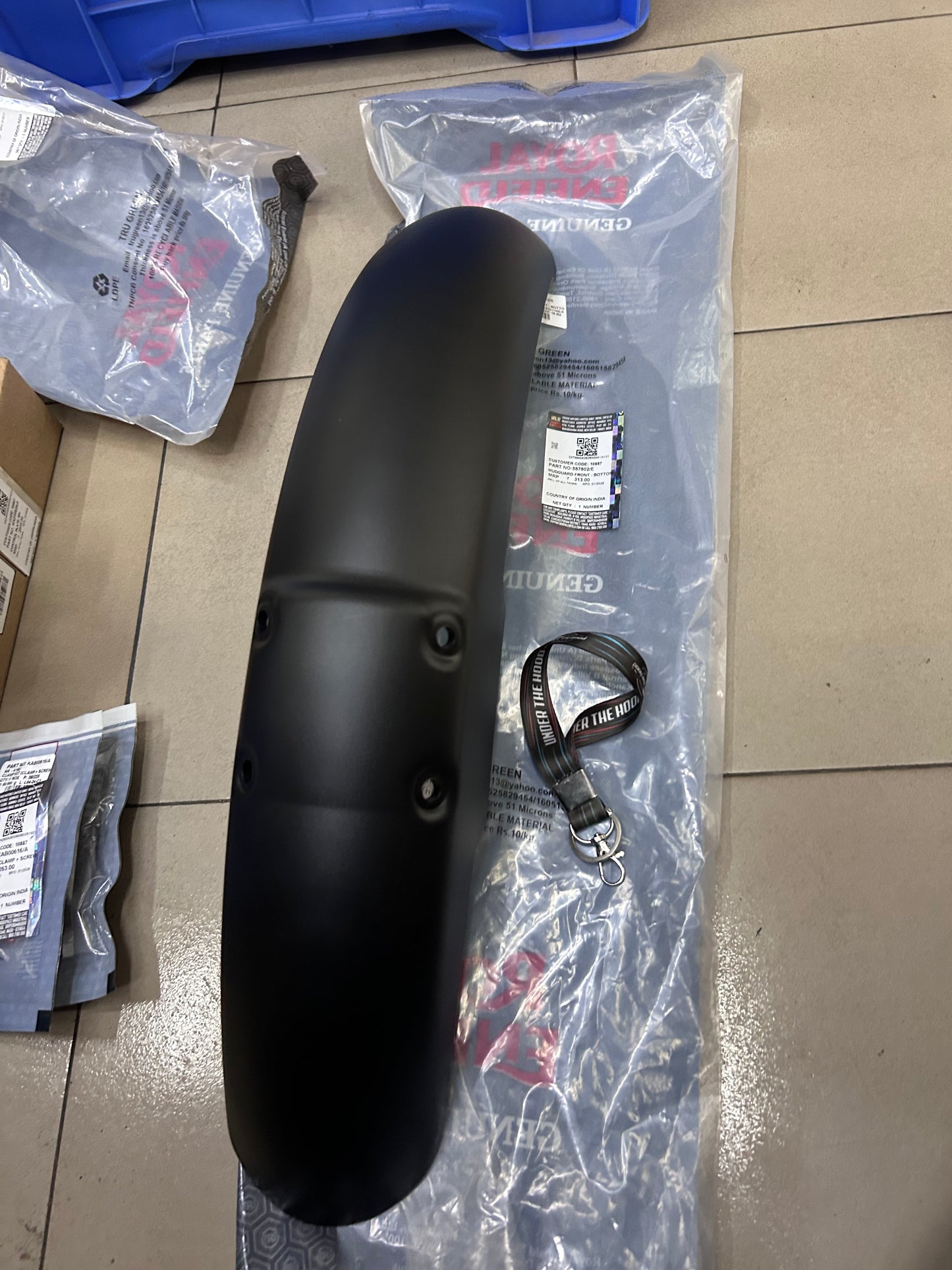 Front Mudguard Bottom (Lower Front Fender) for Royal Enfield Himalayan 411 (BS3/BS4/BS6) – 587802/E
