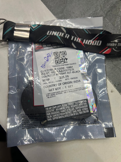 Royal Enfield KAA00076/A – Handle-bar Counter Weight Kit (Black) for Classic 350 Reborn, Bullet 350, Hunter 350