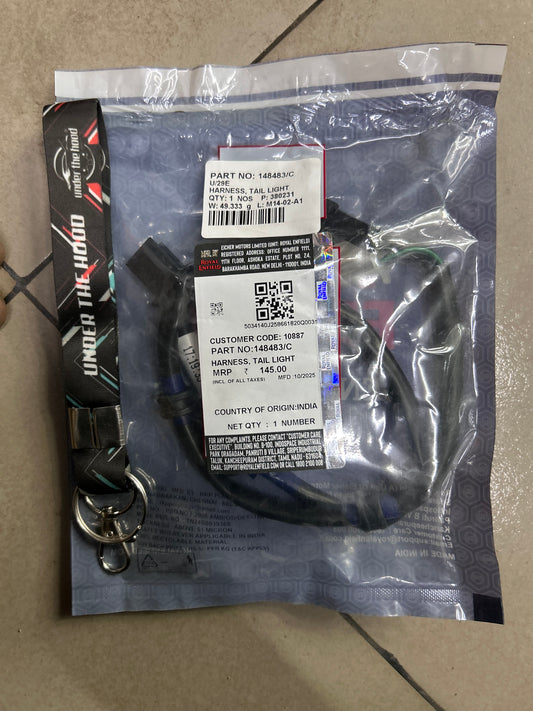 148483 – Tail Light Wiring Harness (Rear Lamp + Indicators Feed) for Royal Enfield Interceptor 650 & Continental GT 650 – Genuine OEM Loom (supersedes 148483/B