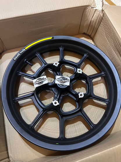 Royal Enfield RAJ00494 / RAJ00494/A – Front Rim Assembly with Sticker, Black – Hunter 350 (HNTR 350) 17 x 3.00 Front Wheel Rim