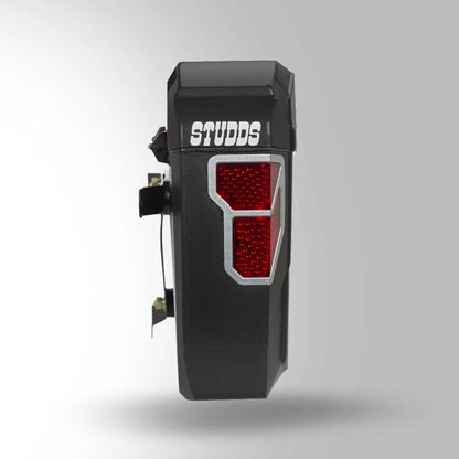 STUDDS Explorer Side Box with Clamp – Rear View