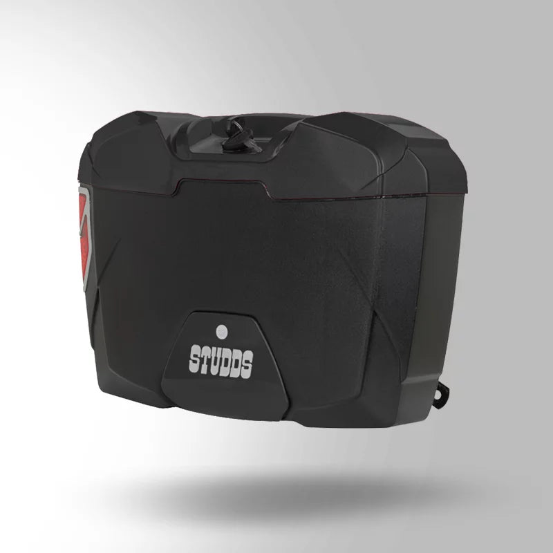STUDDS Explorer Side Box – Black Front View