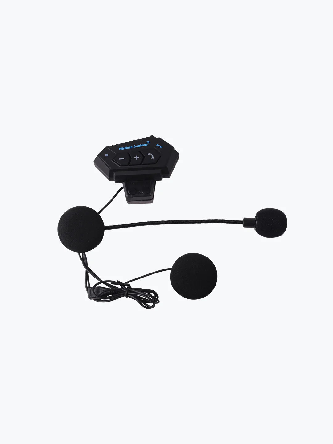 BT12 On-Ear Helmet Wireless Dual Earphone Bluetooth Calling and Music with Mic, (Support iOS & Andriod) Headset Compatible with Almost All Kinds of Helmets