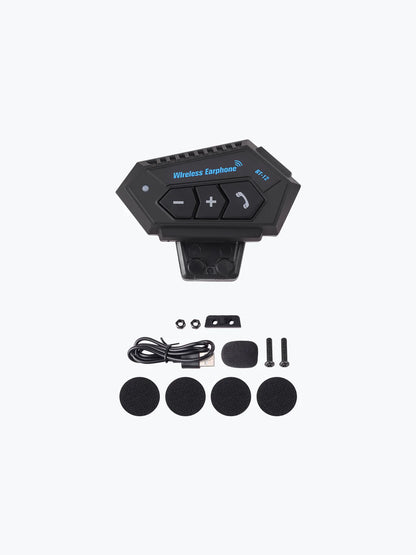 BT12 On-Ear Helmet Wireless Dual Earphone Bluetooth Calling and Music with Mic, (Support iOS & Andriod) Headset Compatible with Almost All Kinds of Helmets