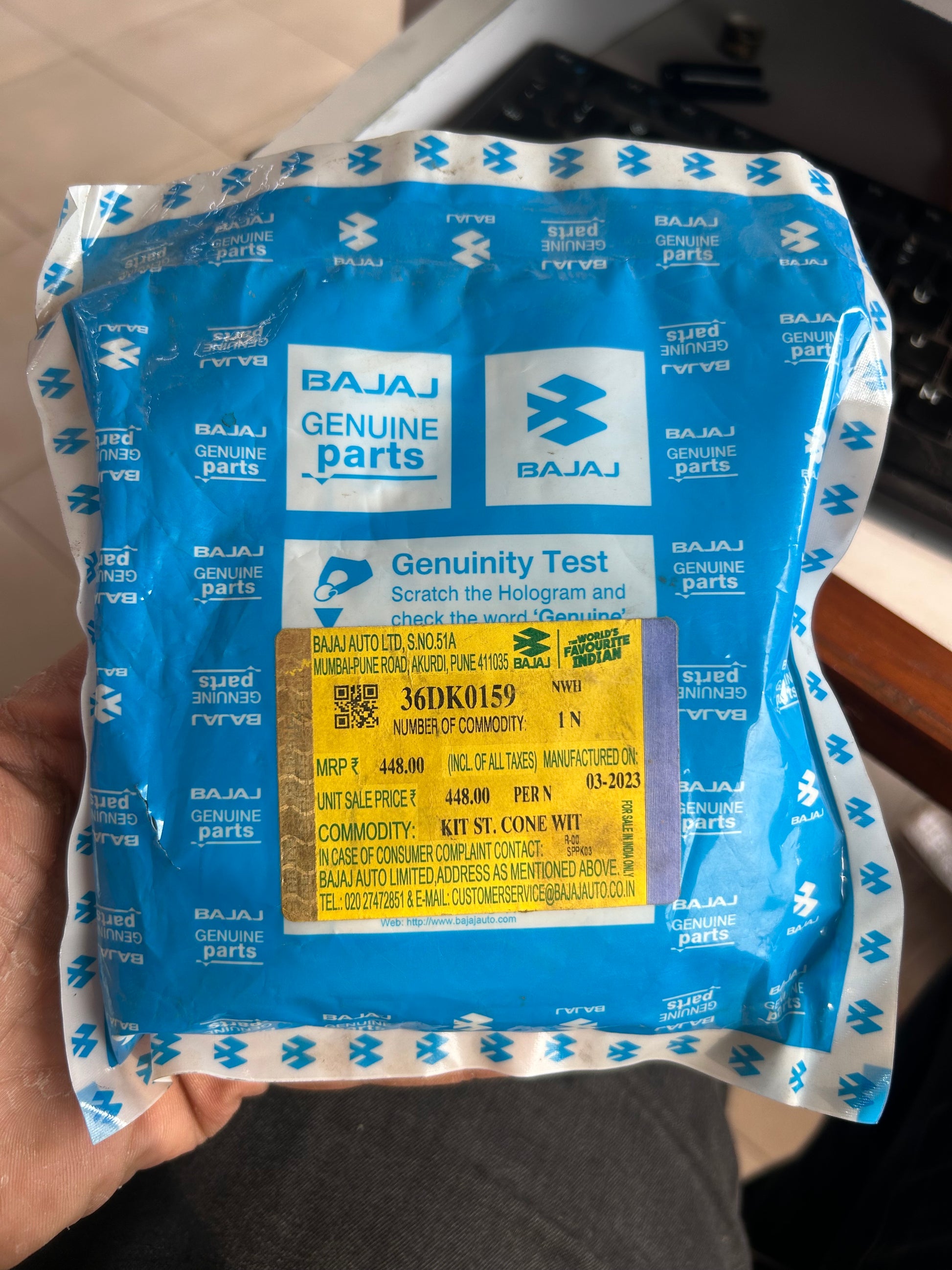 BAJAJ 36DK0159 Steering Cone Kit for Pulsar 220 RS RS200 Dominar 200