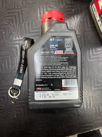 Buy Motul 3000 4T Plus 20W-40 (JASO MA2, API SN) wet-clutch engine oil 900ml. Correct grade = smoother clutch & protection.