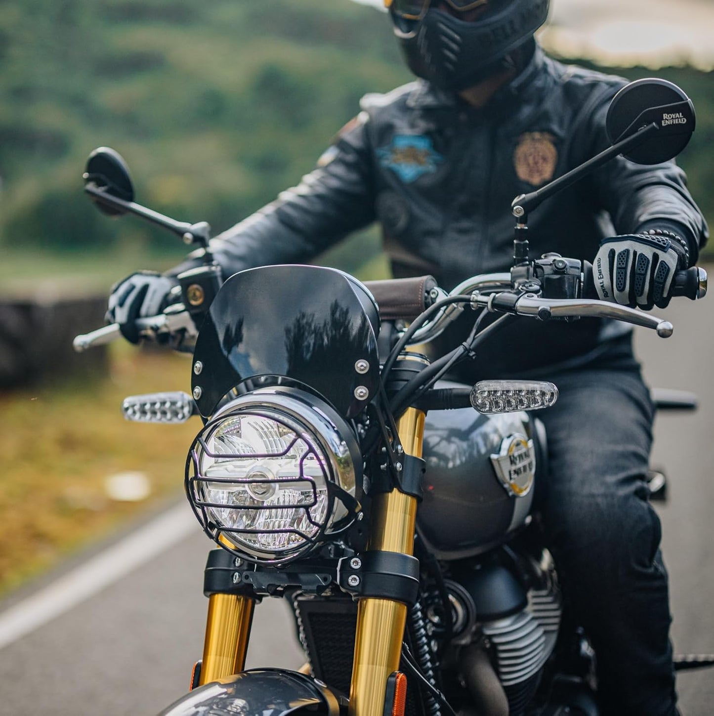 Buy genuine Royal Enfield Black Painted Instrument Cowl (1990530) for Bear 650.