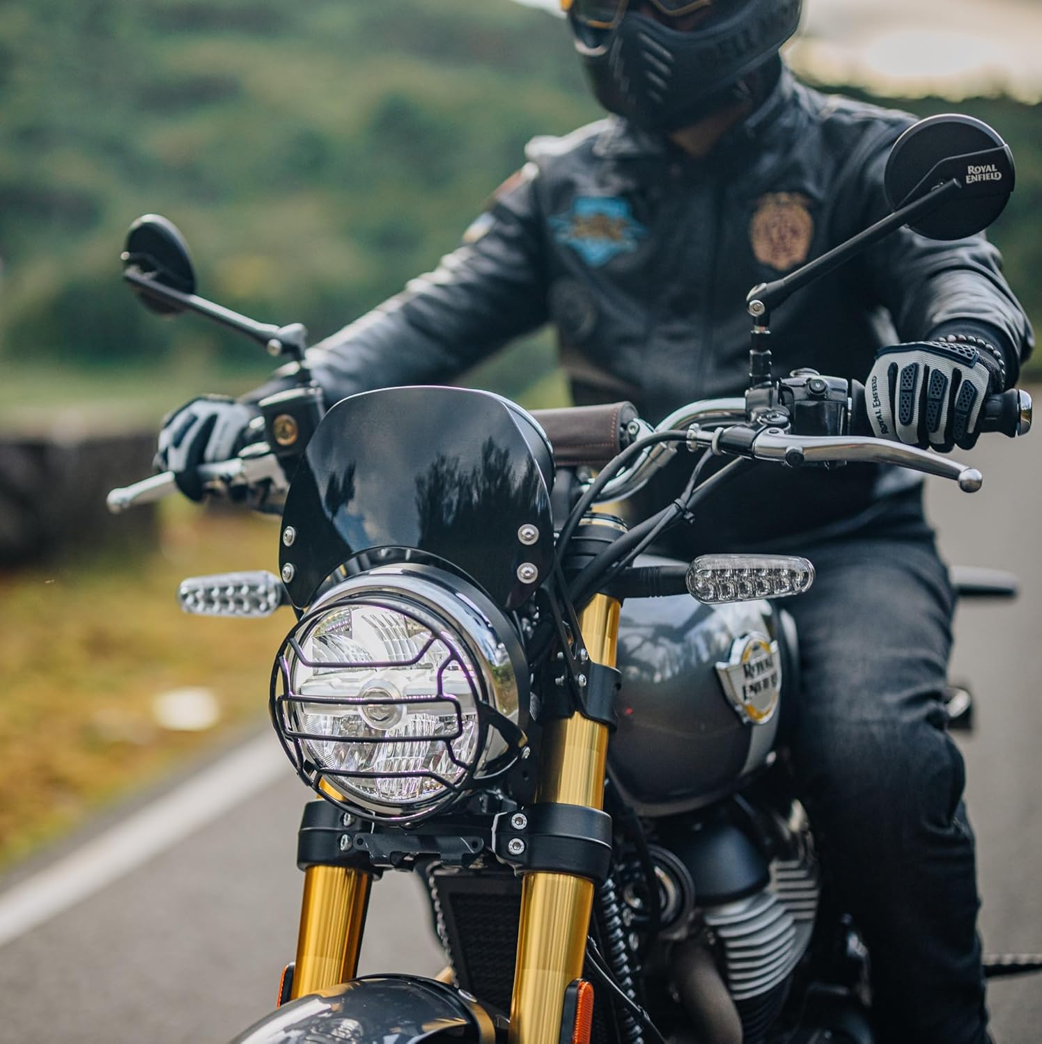 Buy genuine Royal Enfield Black Painted Instrument Cowl (1990530) for Bear 650.