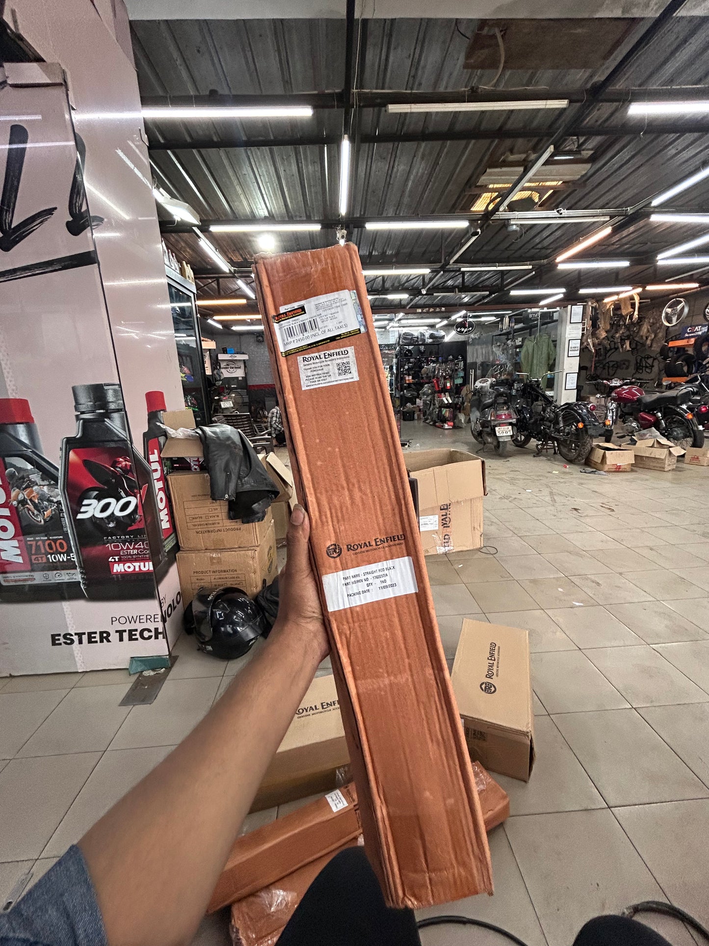 Royal Enfield 1990603 Leg Guard Single Rod for Classic Bullet Electra