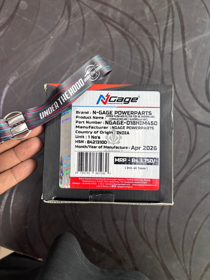 NGage Hyper Flow Performance Air Filter NGAGE-018HIM450 – Royal Enfield Himalayan 450 (Sherpa) & Guerrilla 450