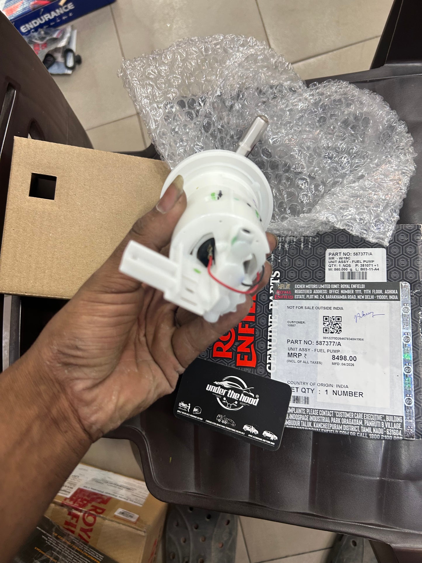 Royal Enfield 587377/A – Fuel Pump Assembly (EFI) for Himalayan, Scram 411, Classic 500, Thunderbird 500, Bullet 500, GT 535 (BS4 Models)