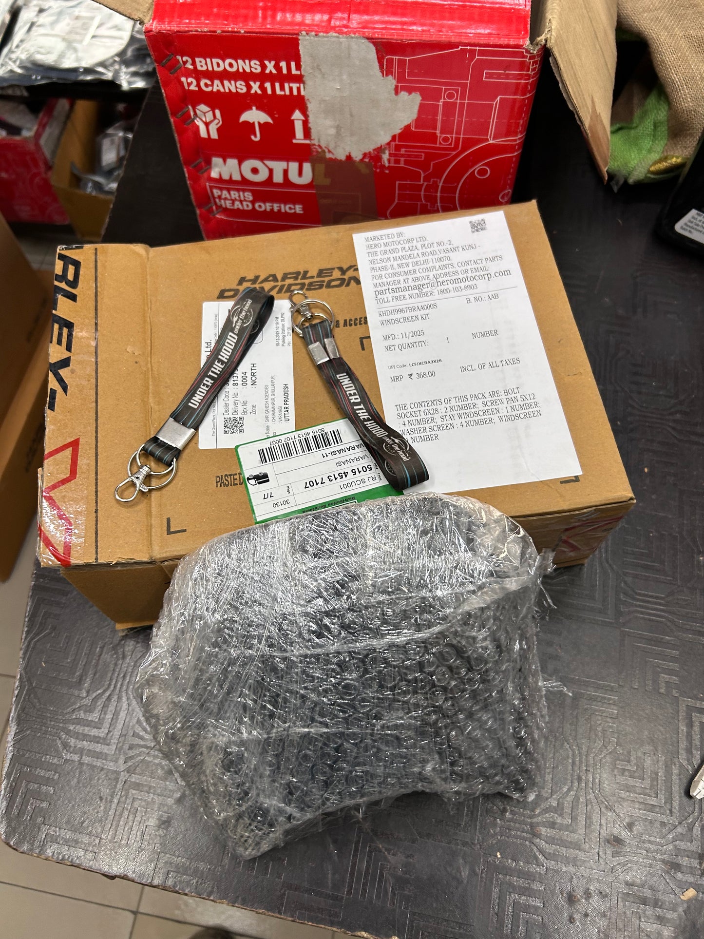 Harley-Davidson X440 / 440X/440T Genuine Windscreen Kit (Front) – KHDH9967BRAA000S (Bolt-On, Black)