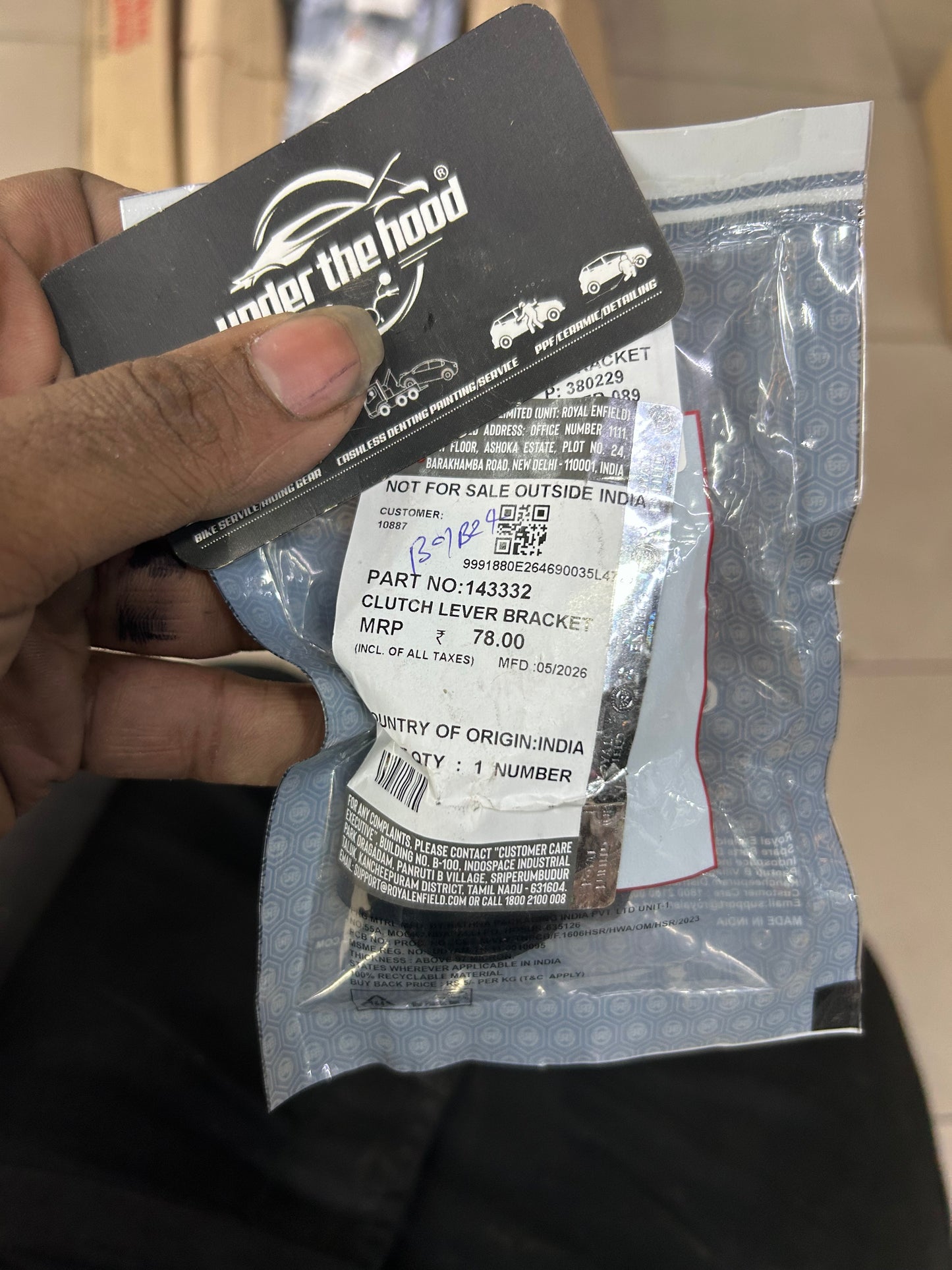 Royal Enfield Clutch Lever Bracket 143332 for Bullet 350 UCE & Electra 350 UCE