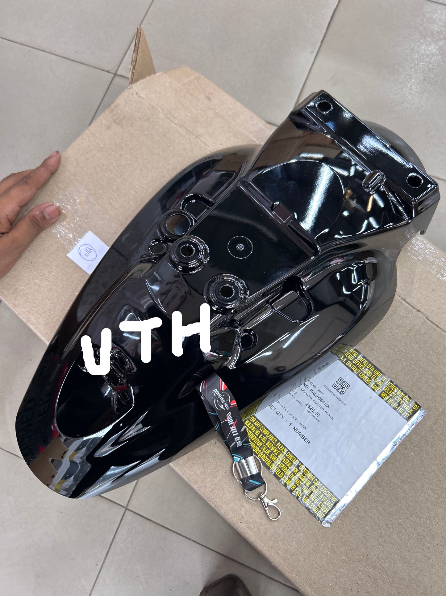 Royal Enfield RAQ00681/A Rear Mudguard Painted Black – Hunter 350 (All Variants)