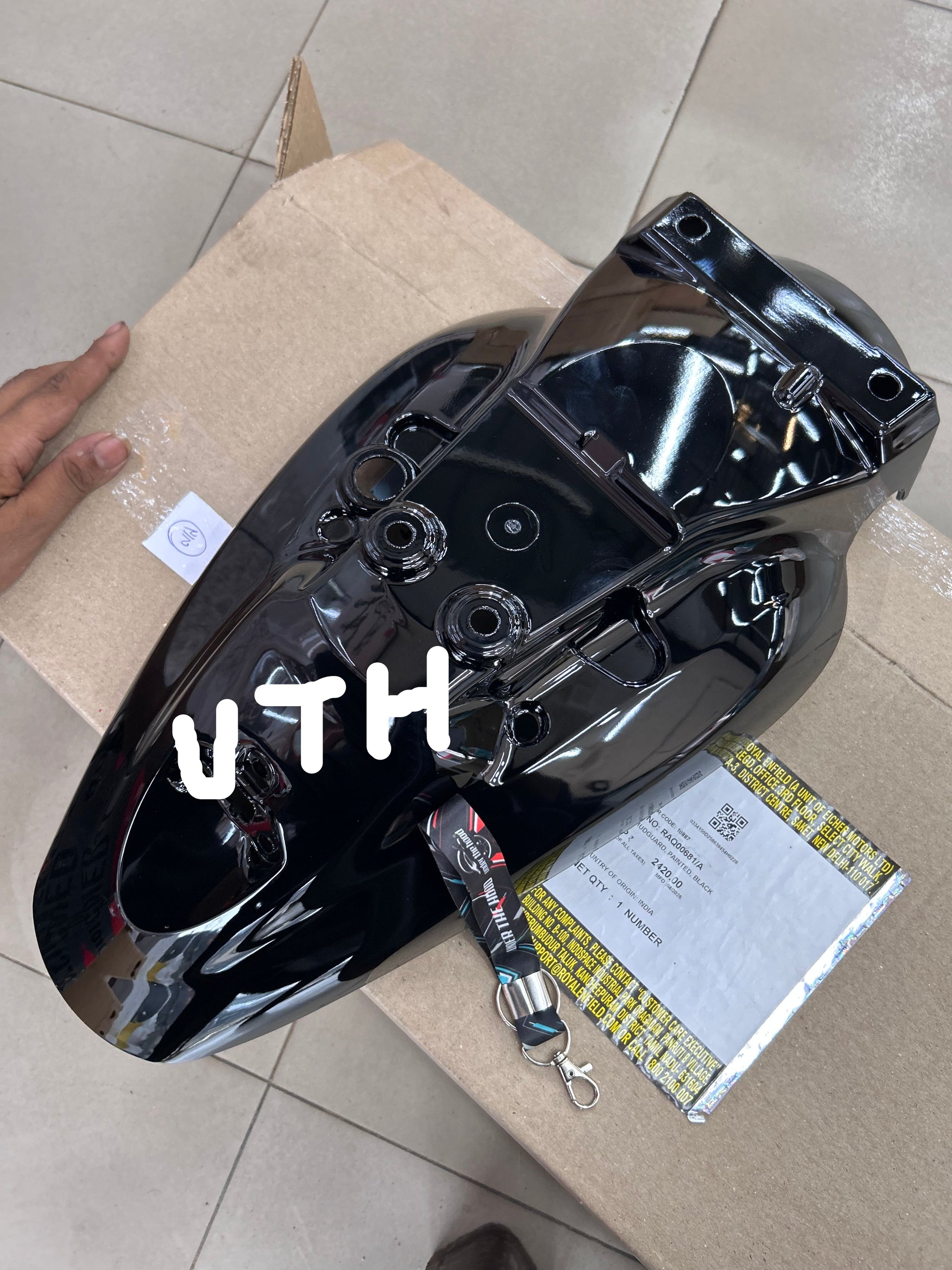 Royal Enfield RAQ00681/A Rear Mudguard Painted Black – Hunter 350 (All Variants)