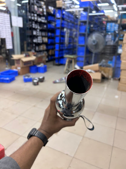 Silmen/Silman Short Punjab Silencer (Small Mouth, Chrome) – LSM3-A – For Royal Enfield Classic 350 Reborn & New Bullet 350 (2023+ J-Series)