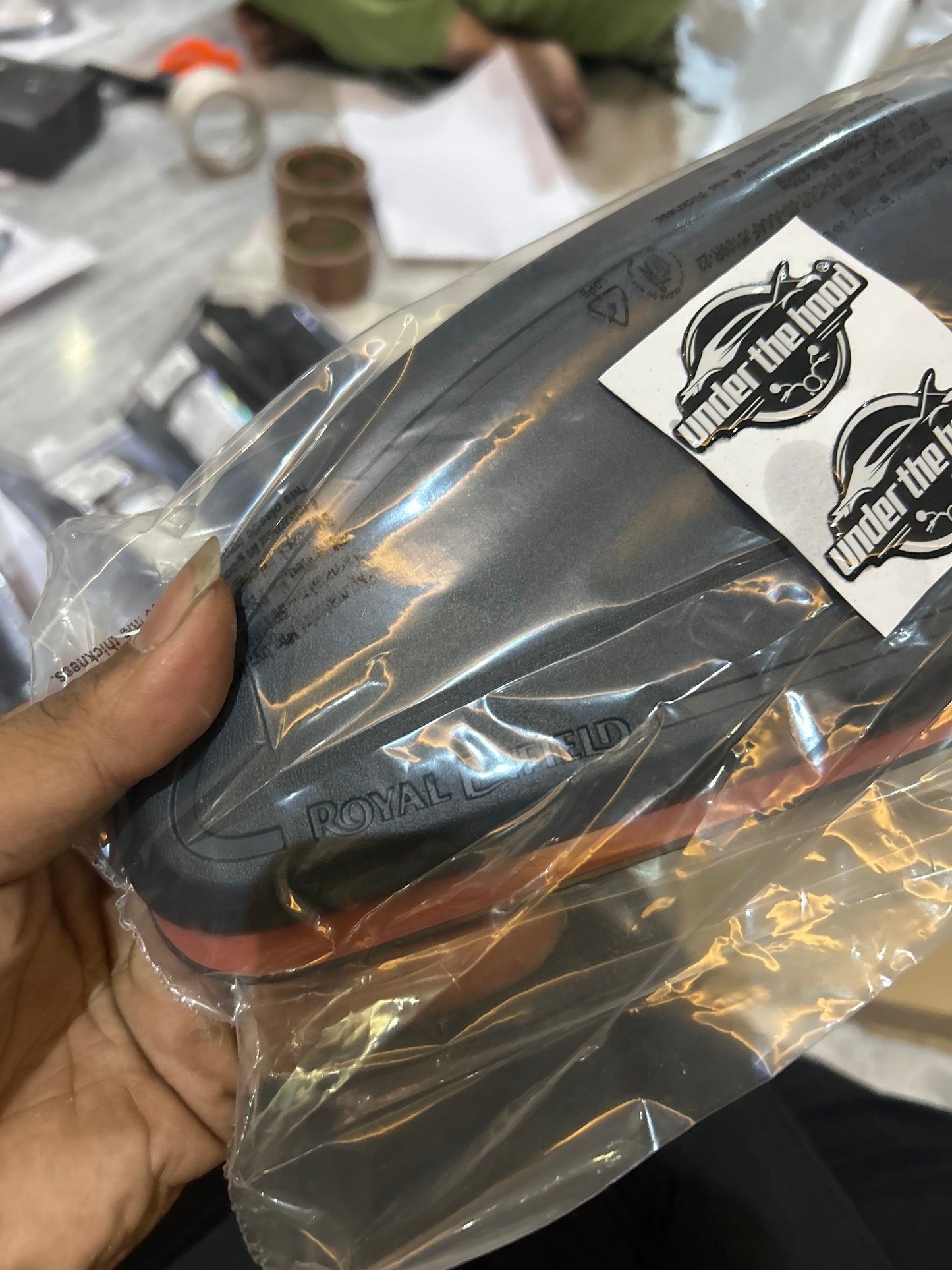 Royal Enfield 1990535 Black Tank Pads — OEM Knee Grip Pads for Interceptor 650 & Bear 650