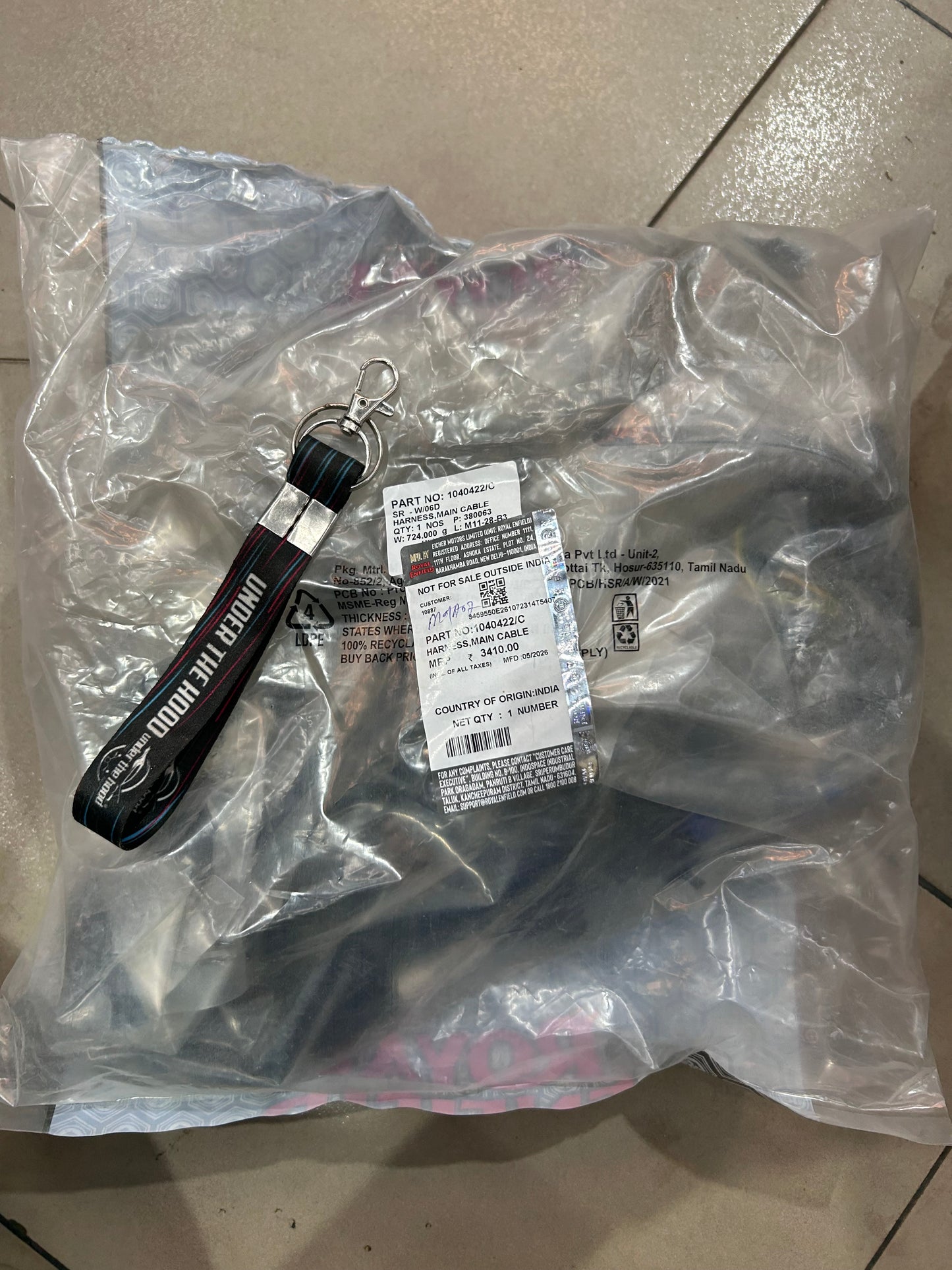 Royal Enfield 1040422/B – Main Wiring Harness (Complete Loom) for Classic 350 UCE & Bullet 350 UCE (incl. ES/KS, Disc variants) – Genuine OEM