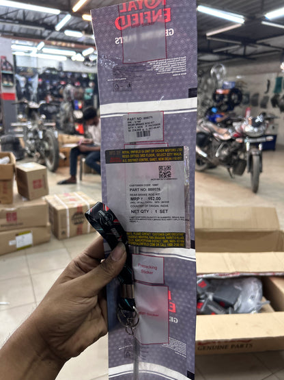 Royal Enfield Rear Brake Rod Kit (Drum Rear Models) — Classic 350 UCE (BS3), Bullet 350 UCE KS/ES, Electra 350 UCE ES; Bullet 500 UCE (drum years only) — 888076 | Genuine OE
