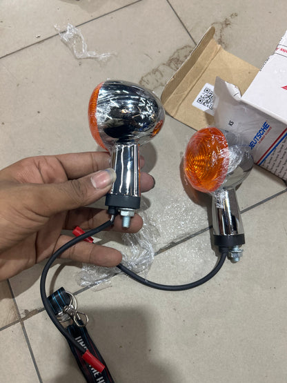 Royal Enfield Classic 350 Reborn Chrome Indicator / Blinker – Swiss Auto Deutsche | Single, Pair or Set of 4