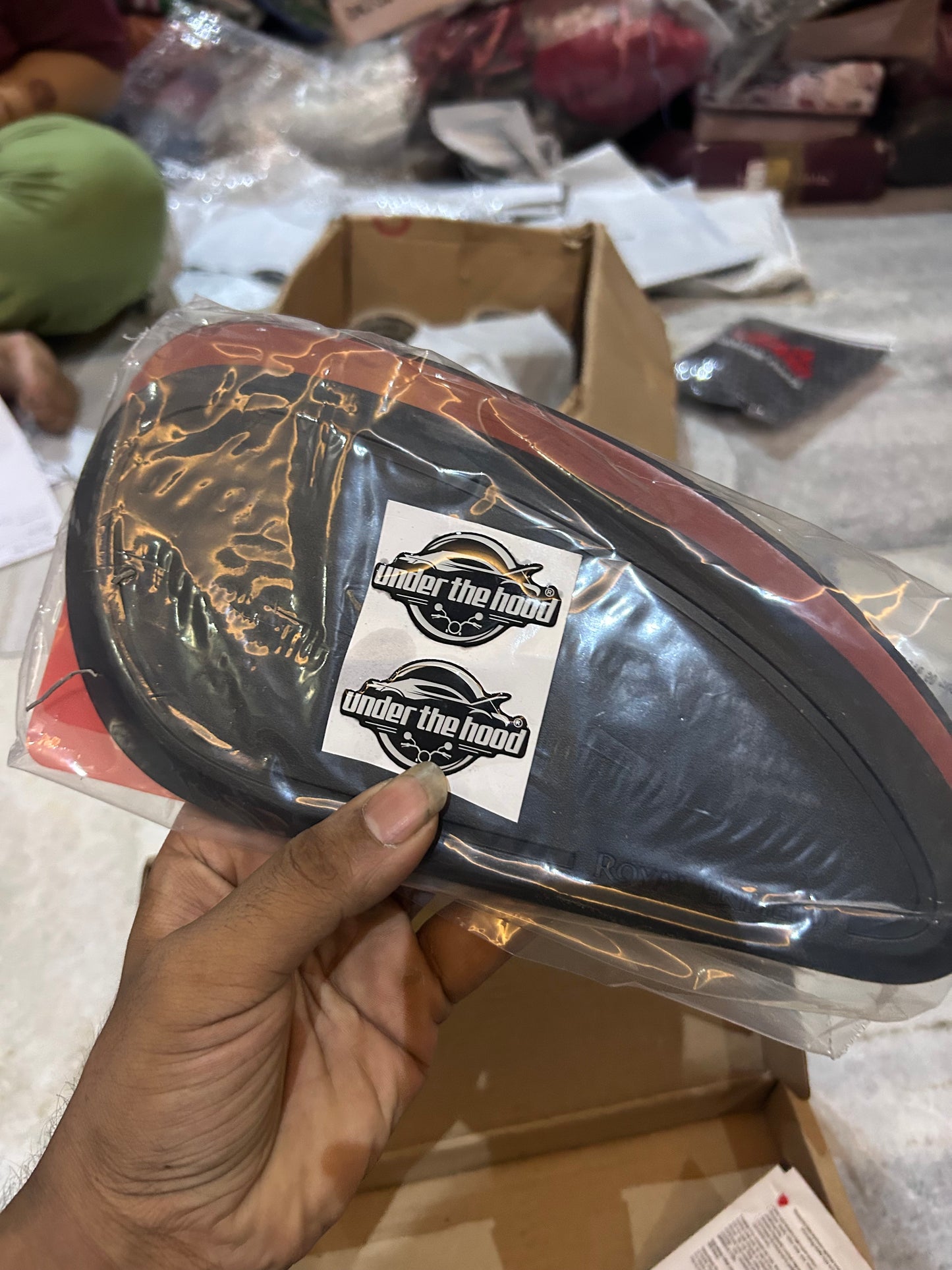 Royal Enfield 1990535 Black Tank Pads — OEM Knee Grip Pads for Interceptor 650 & Bear 650