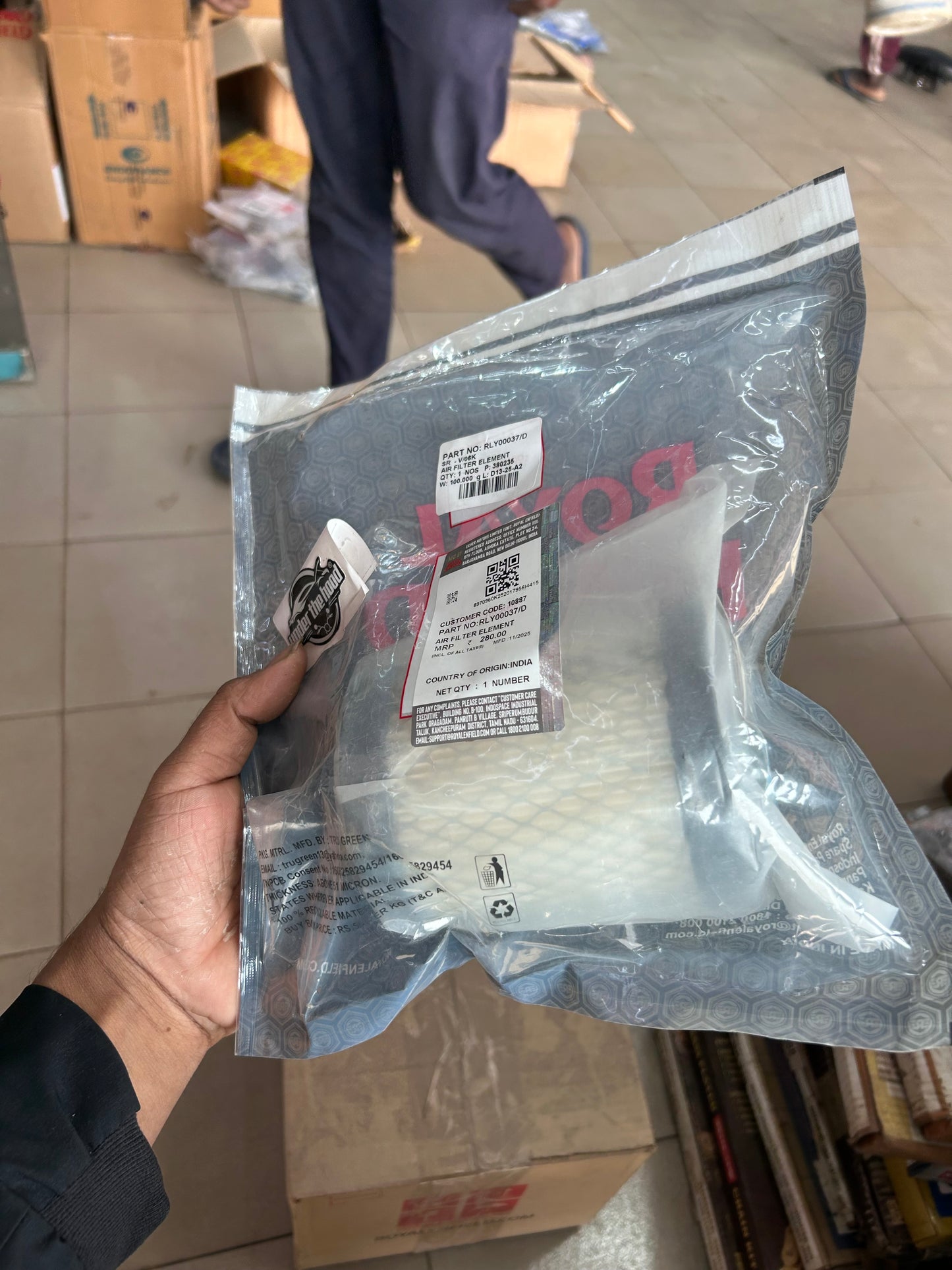 Royal Enfield RLY00037/D – Genuine Air Filter Element for Himalayan 450 & Guerrilla 450
