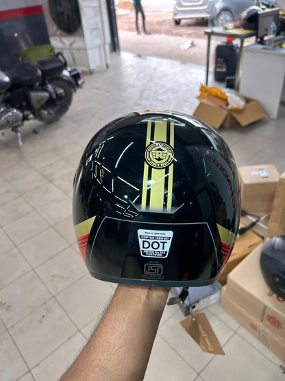 Royal Enfield Copter Helmet – LTR Edition (Live to Ride, Red & Black, XL – 62cm) | DOT & ISI Certified Open-Face Helmet