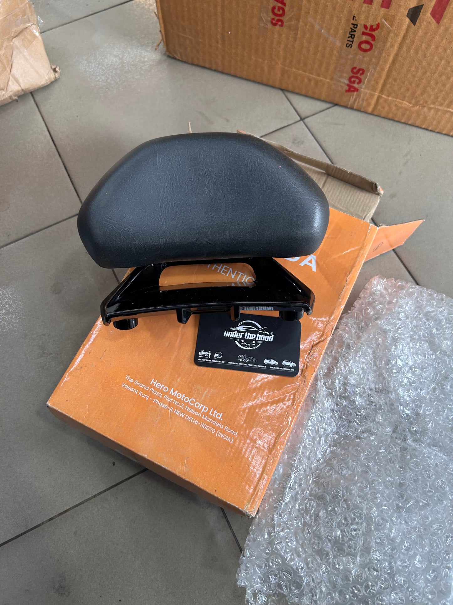 Hero VIDA V2 Back Rest Sub Assembly Pearl Black | Genuine Rear Passenger Backrest | VD7750AACP000BS