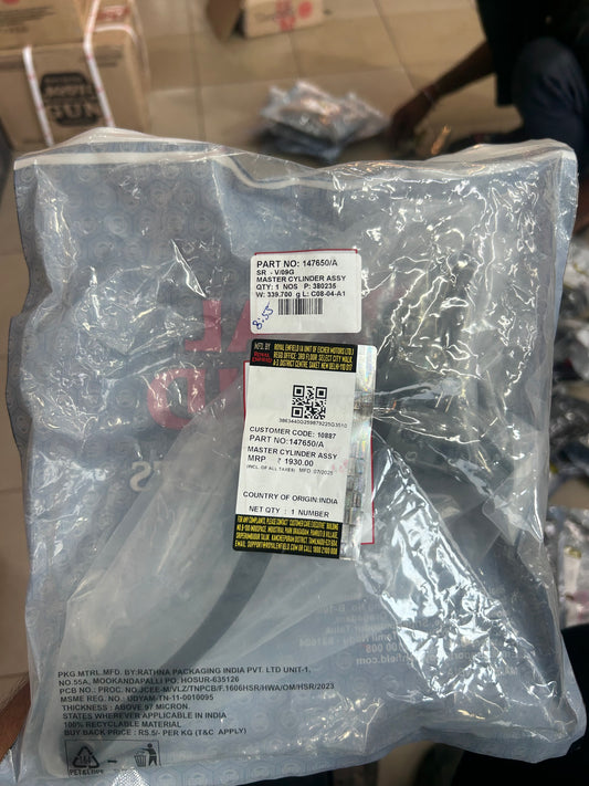 Royal Enfield 147650/A Front Master Cylinder Assembly for Classic 350, Electra, Thunderbird