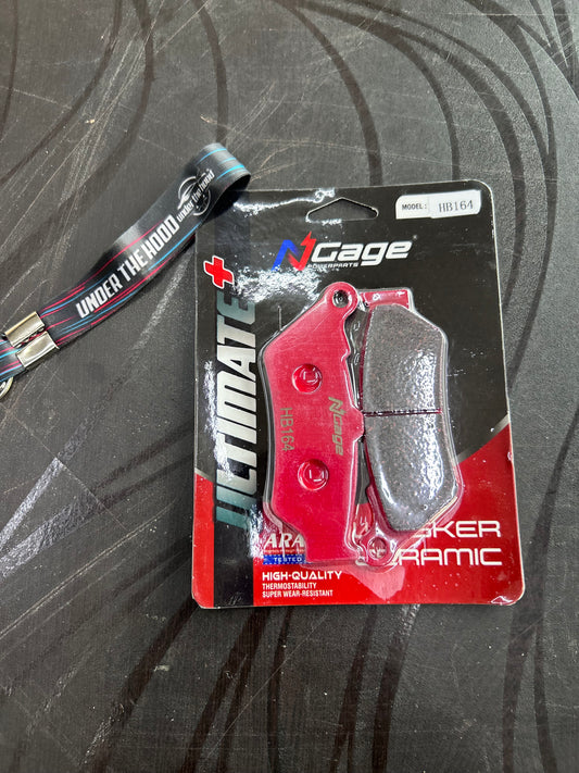 NGage Whisker Ceramic Ultimate+ HB 164 Brake Pads – Interceptor 650, GT 650, Himalayan 450, Guerrilla 450, Super Meteor 650, Shotgun 650 & More