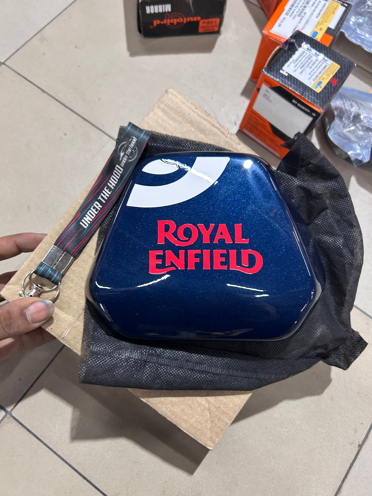 Royal Enfield Scram 440 Force Blue Genuine RH Tank Panel with Decal | RAG00854/A