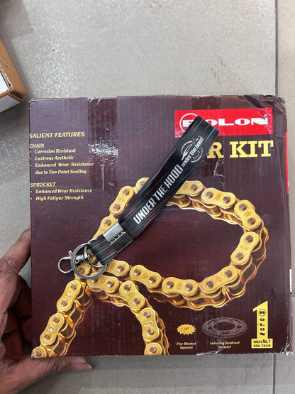 Rolon Brass-Plated Chain & Sprocket Kit for Yamaha R15 V3 / R15 V4 / R15M – 14T/48T 128 Links (428) – KIT NMRC F326