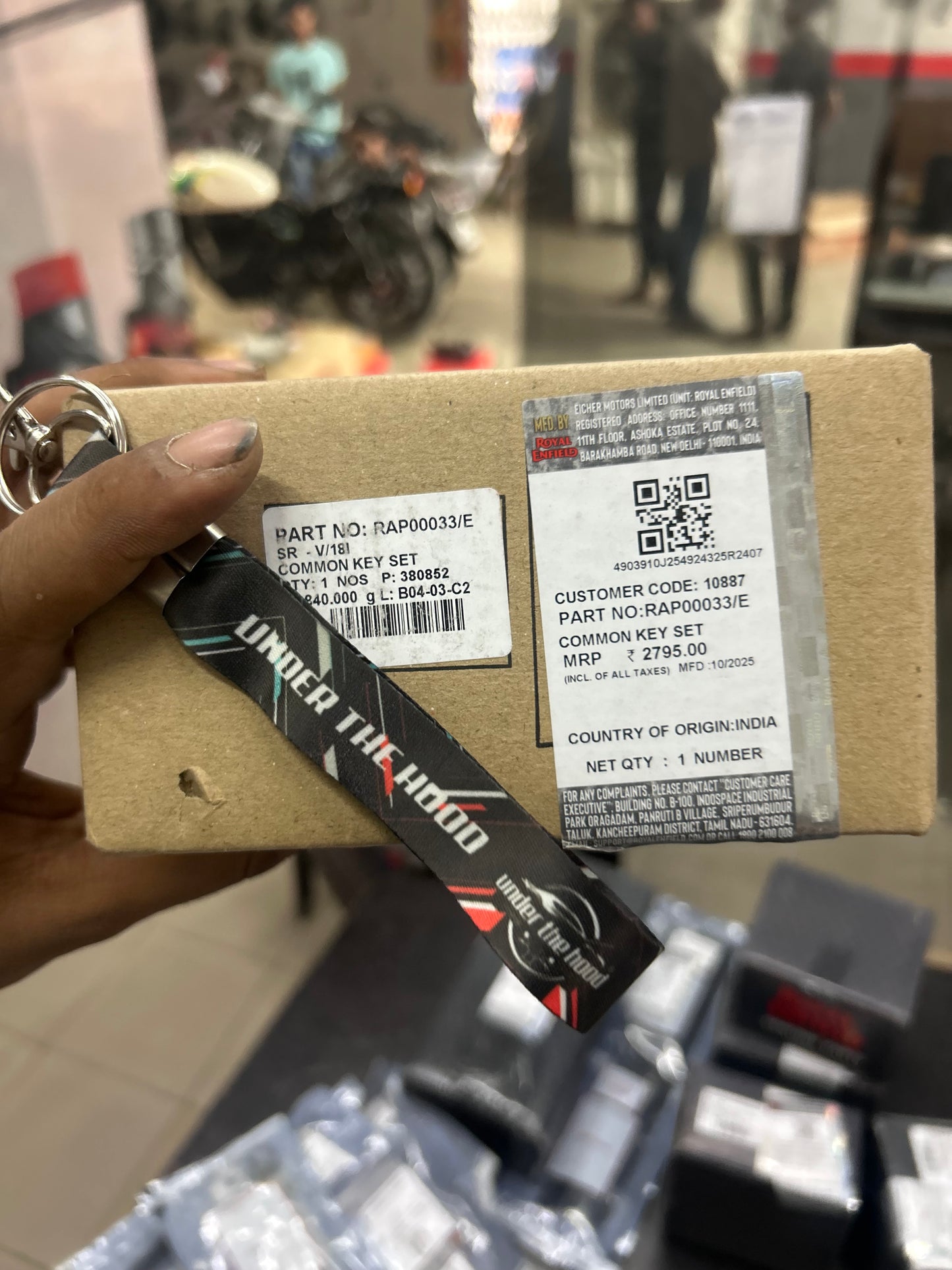 Royal Enfield RAP00033/B – Common Key Set for Himalayan 450 & Guerrilla 450 (BS6, Sherpa 452 Engine)