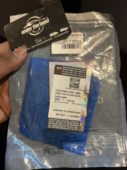 Royal Enfield RLG00123/A OR 1570124/B – Genuine Cam Chain for Meteor 350, Classic 350 Reborn, Hunter 350, Bullet 350 (J-Series)