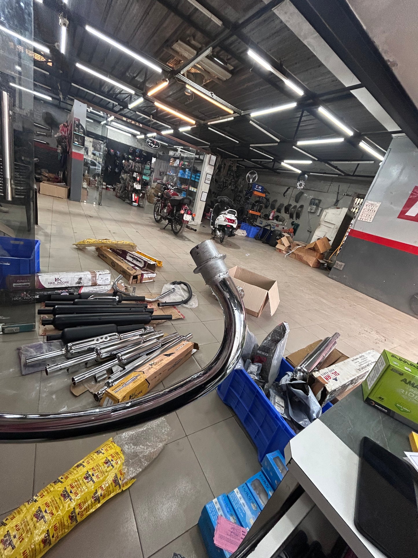 Silmen (Silman) Bullet 350 “Battalion” C-Bend Pipe – Dual/Double O2 Sensor – Chrome (LPA21) | Free-Flow Exhaust Header