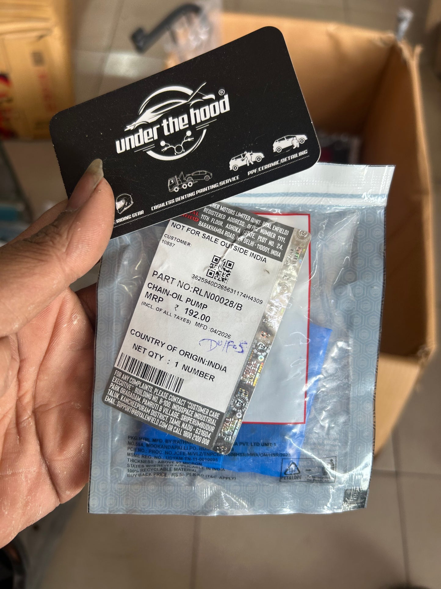 Royal Enfield Chain Oil Pump for Hunter 350, Meteor 350, Classic 350 Reborn, Bullet 350 & Goan Classic 350 – RLN00028/B