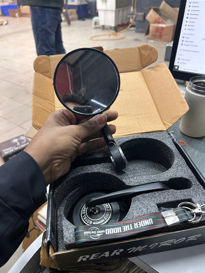 Premium GMA-Style Bar-End Touring Mirrors for Royal Enfield (Replica) – Under The Hood Edition